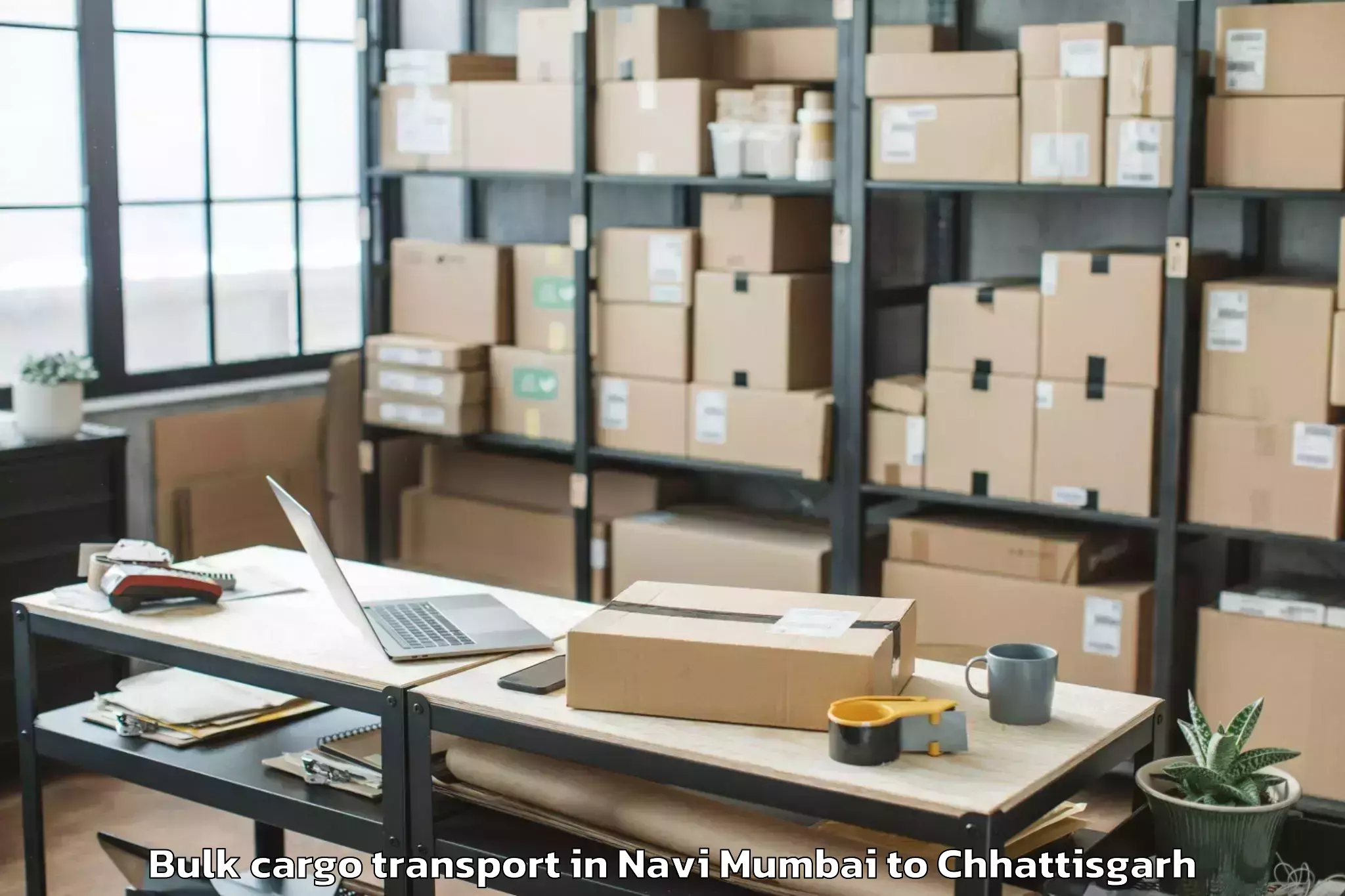 Efficient Navi Mumbai to Jashpur Nagar Bulk Cargo Transport